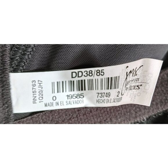 Just My Size HANES Women's Comfort Shaping Patterned Wireless Bra Black 38DD NEW - Picture 4 of 5